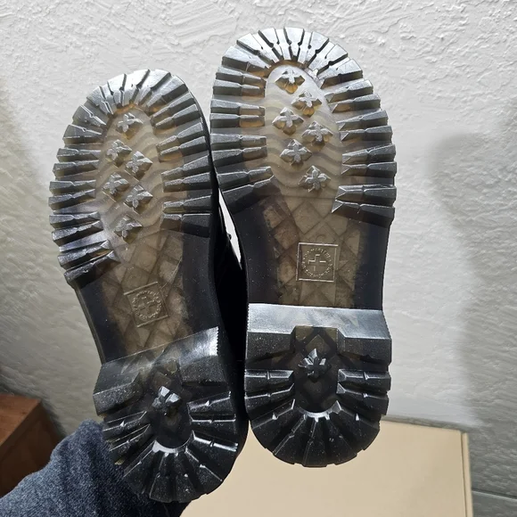 Dr. Martens Junior 1461 Overlay Leather Shoes In Black - Picture 11 of 11